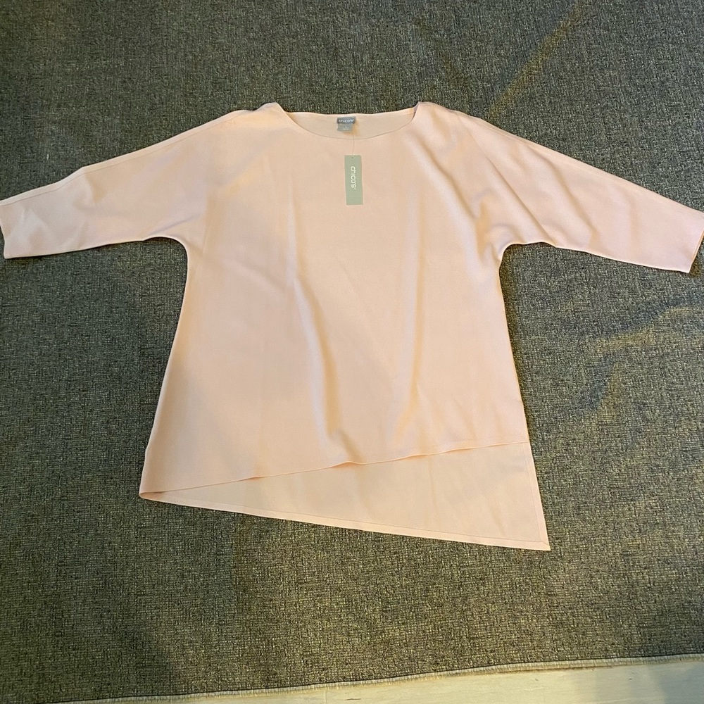 Chico's Peach Asymmetric Tunic Top